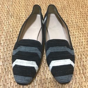 J.Crew Darby Striped Fabric Loafers Slip On Flats Size 8